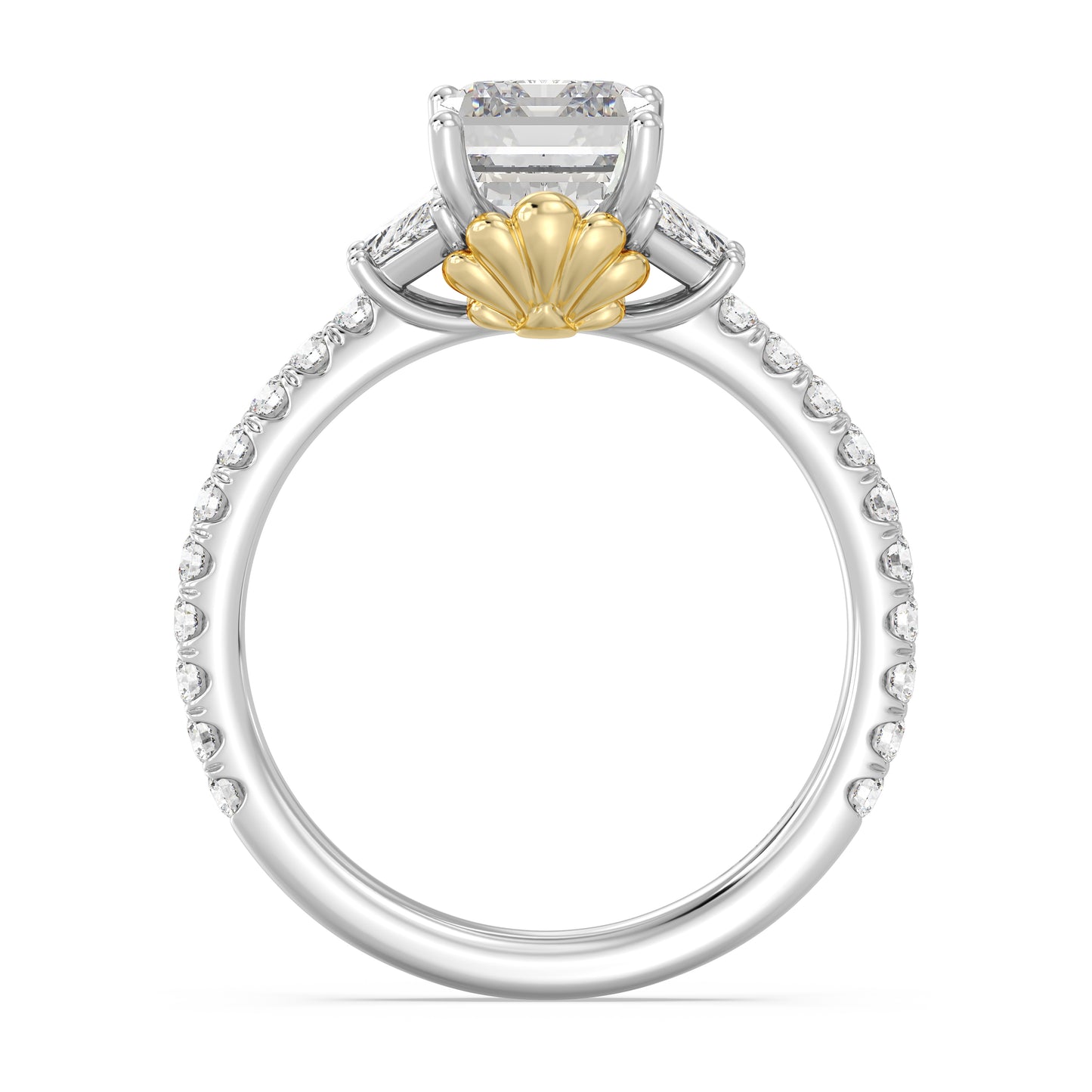 Enchanted Star Lab Grown Diamond And 14K Gold, Disney's Ariel Shell Engagement Ring