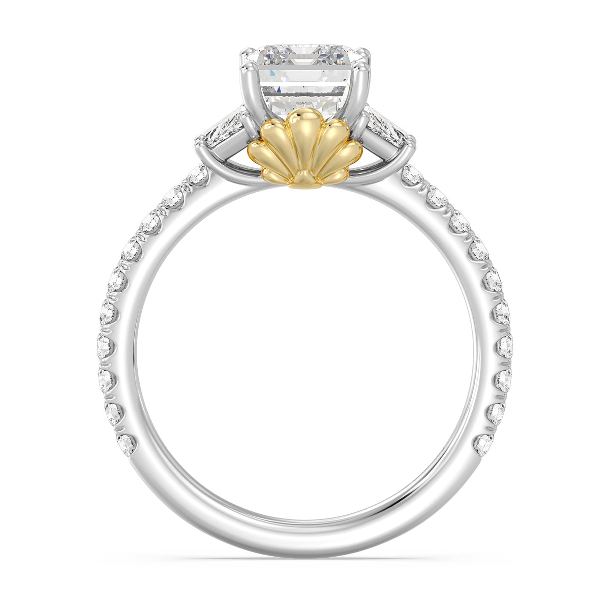 Enchanted Star Lab Grown Diamond And 14K Gold, Disney's Ariel Shell Engagement Ring