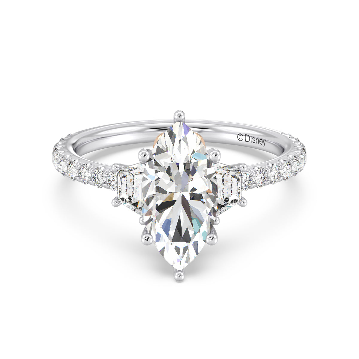 Enchanted Star Lab Grown Diamond And 14K Gold, Disney's Ariel Shell Engagement Ring