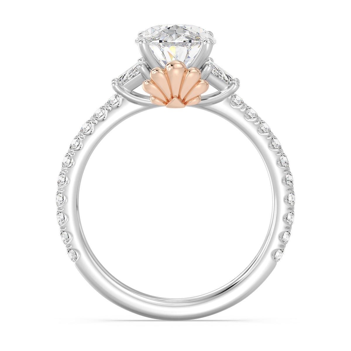 Enchanted Star Lab Grown Diamond And 14K Gold, Disney's Ariel Shell Engagement Ring