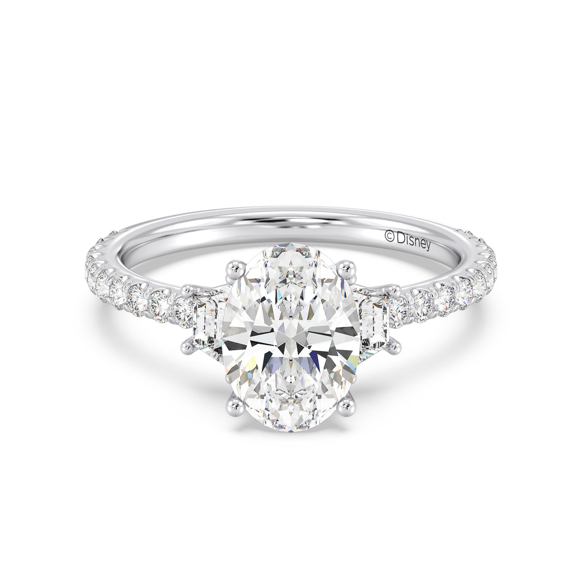 Enchanted Star Lab Grown Diamond And 14K Gold, Disney's Ariel Shell Engagement Ring