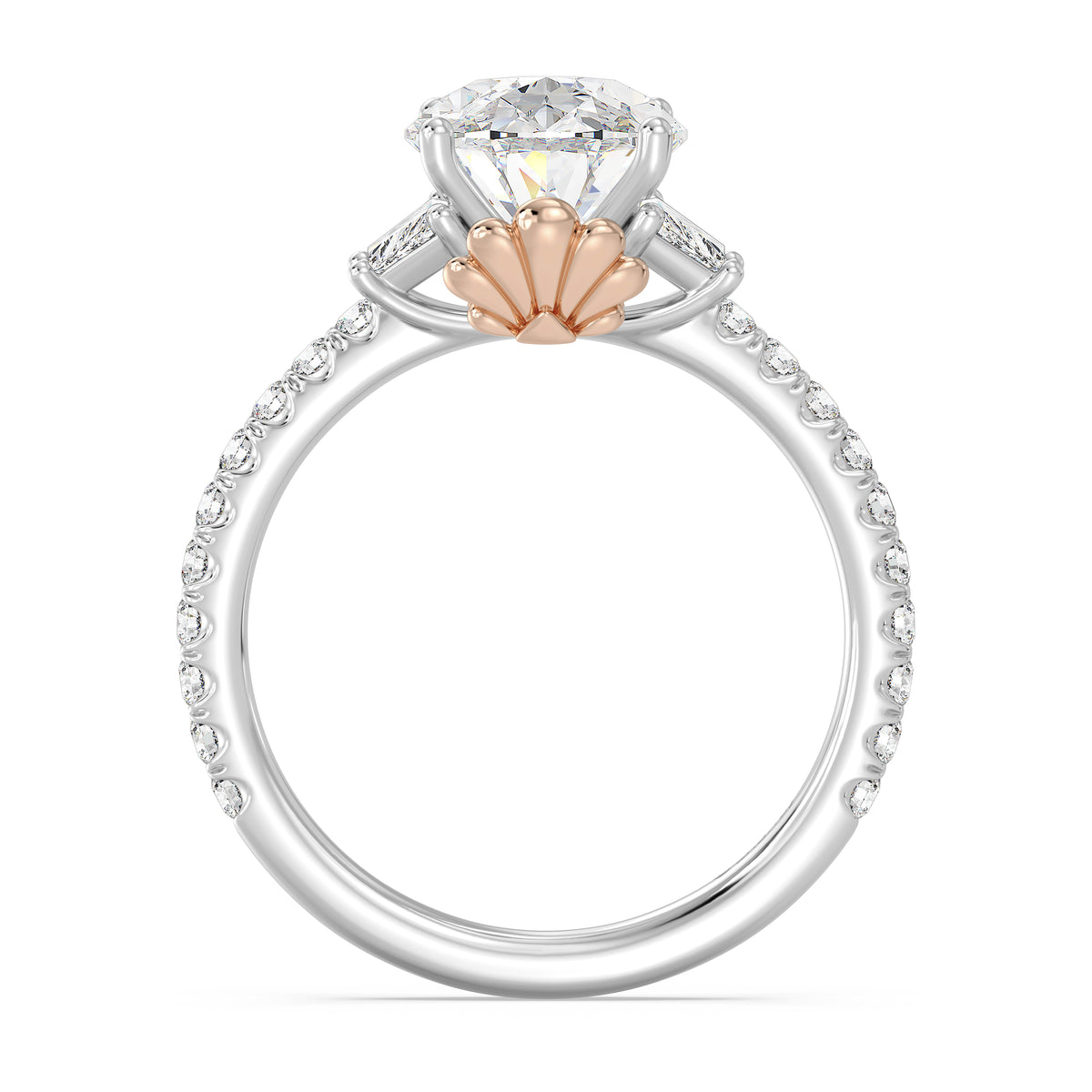 Enchanted Star Lab Grown Diamond And 14K Gold, Disney's Ariel Shell Engagement Ring