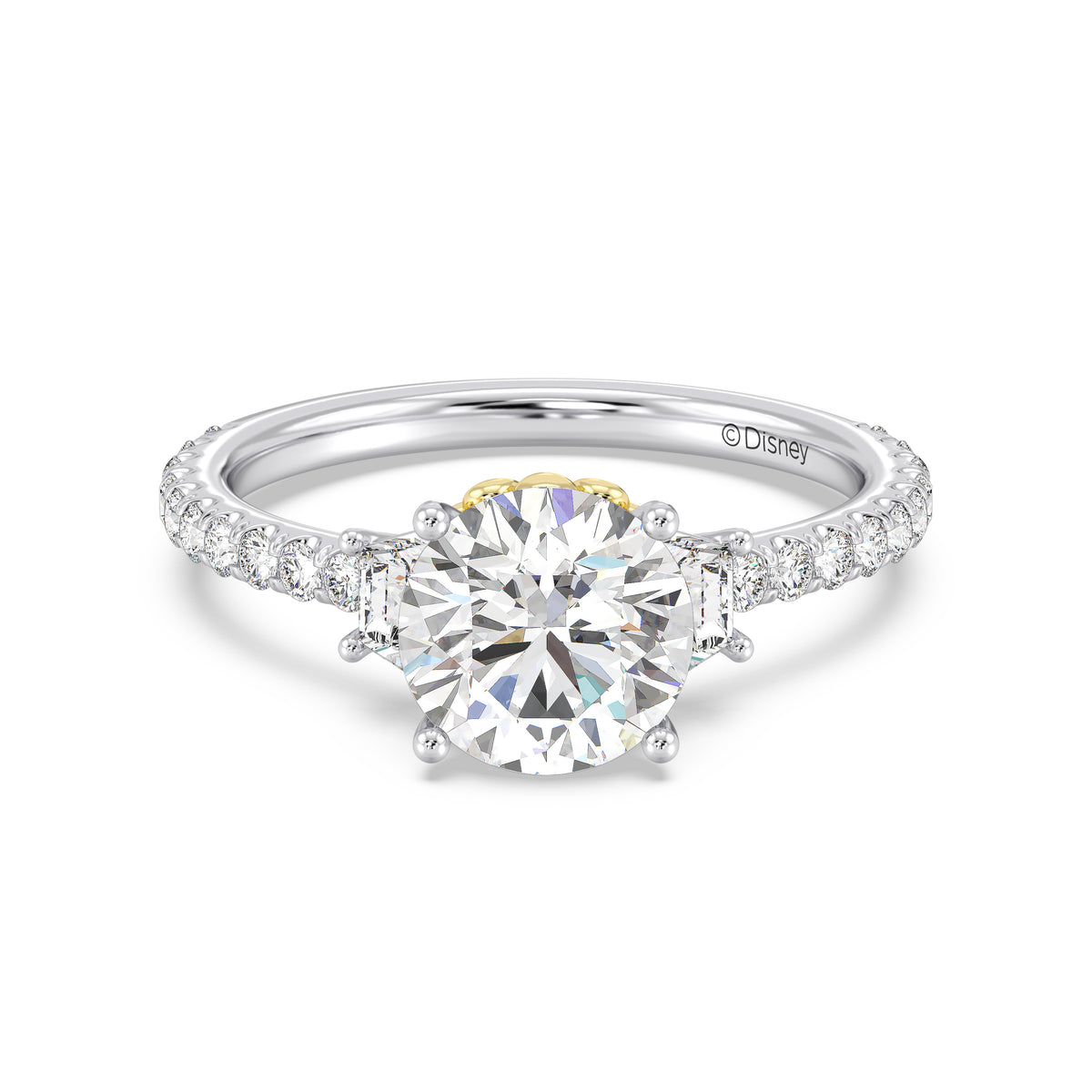 Enchanted Star Lab Grown Diamond And 14K Gold, Disney's Ariel Shell Engagement Ring