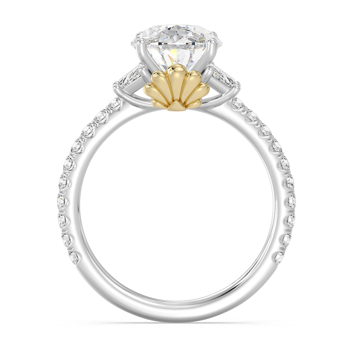 Enchanted Star Lab Grown Diamond And 14K Gold, Disney's Ariel Shell Engagement Ring