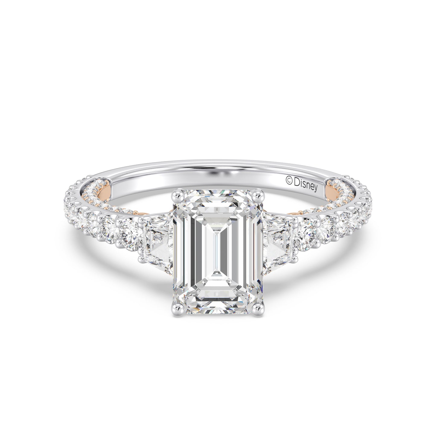 Enchanted Star Lab Grown Diamond And 14K Gold, Disney's Rapunzel Three Stone Engagement Ring