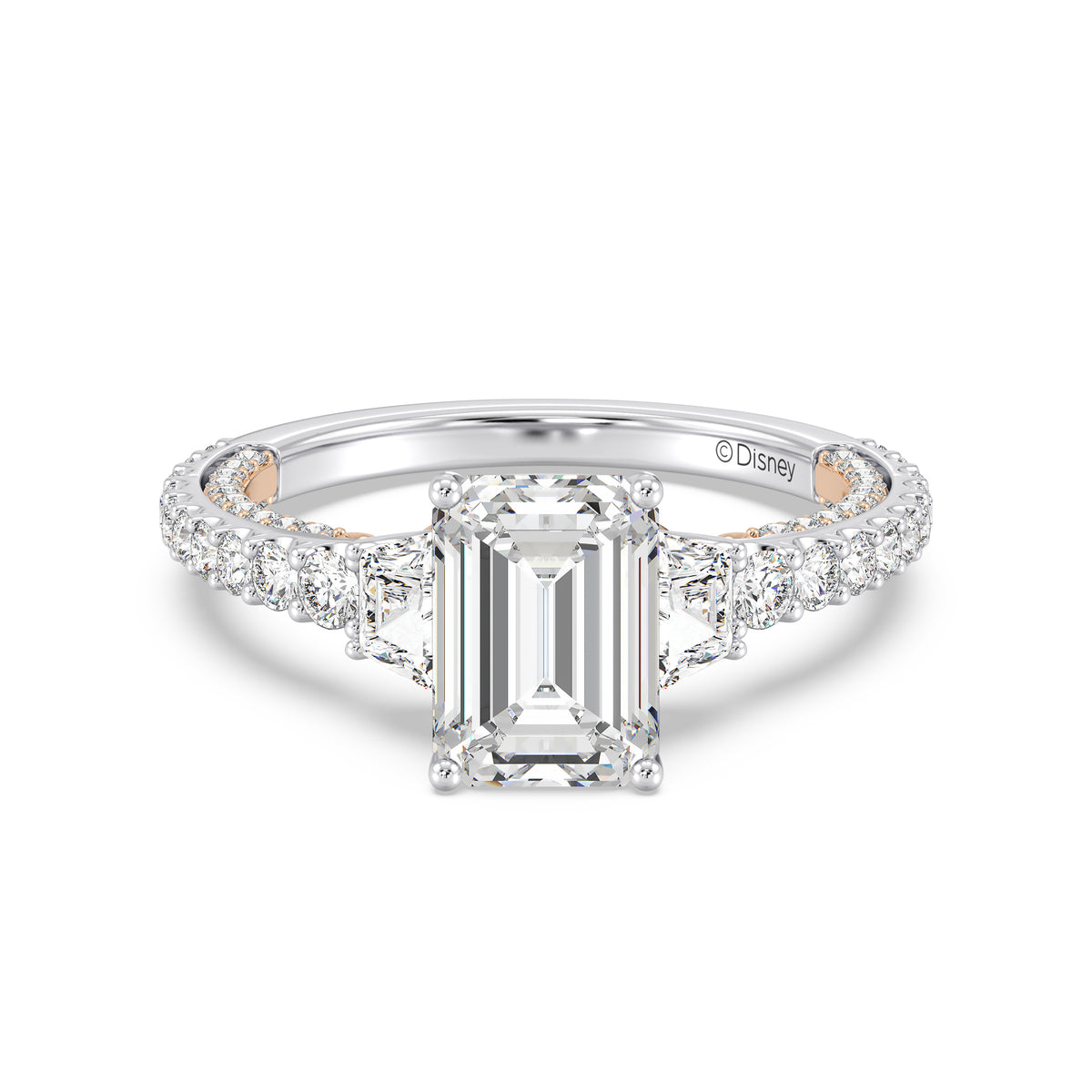 Enchanted Star Lab Grown Diamond And 14K Gold, Disney's Rapunzel Three Stone Engagement Ring