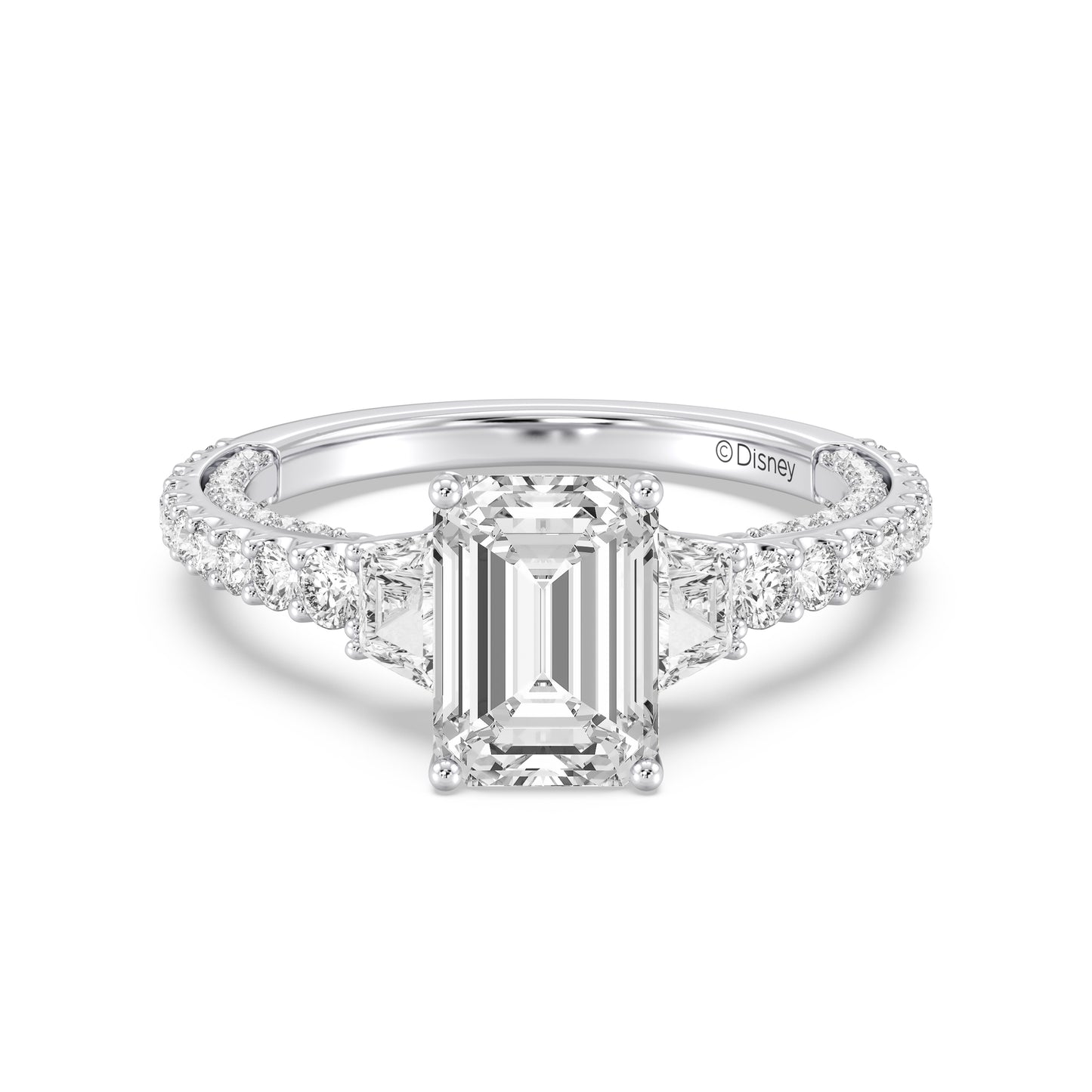 Enchanted Star Lab Grown Diamond And 14K Gold, Disney's Rapunzel Three Stone Engagement Ring