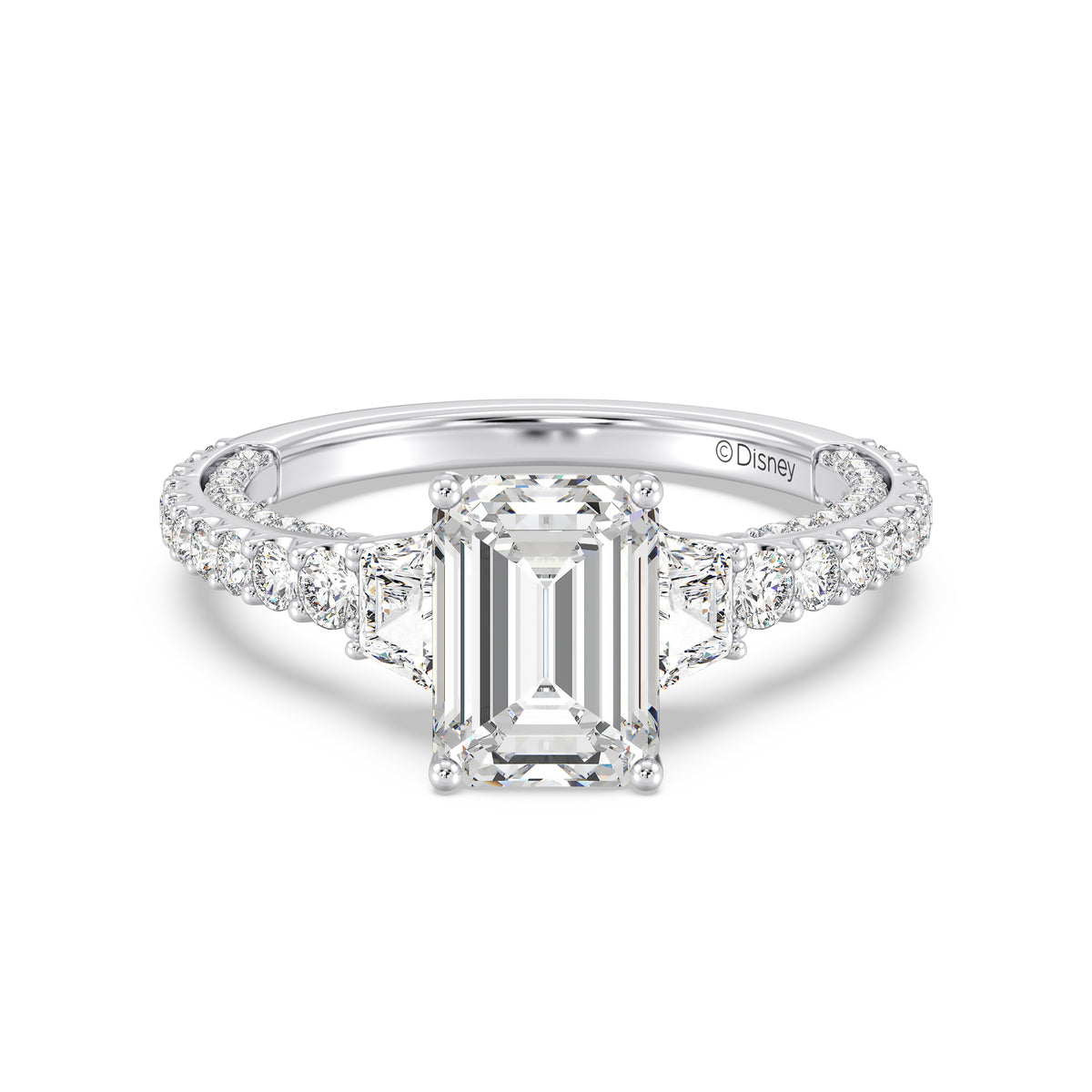 Enchanted Star Lab Grown Diamond And 14K Gold, Disney's Rapunzel Three Stone Engagement Ring