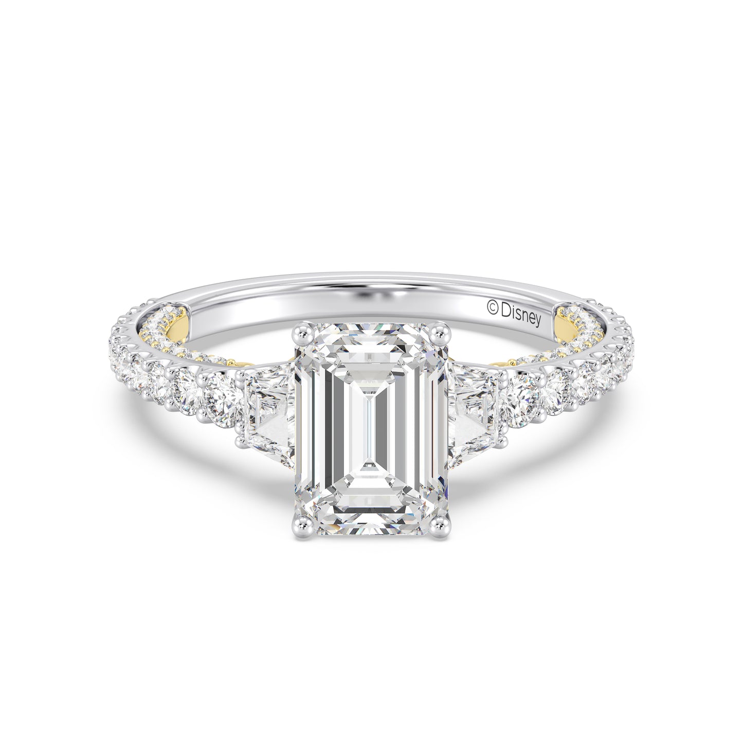 Enchanted Star Lab Grown Diamond And 14K Gold, Disney's Rapunzel Three Stone Engagement Ring