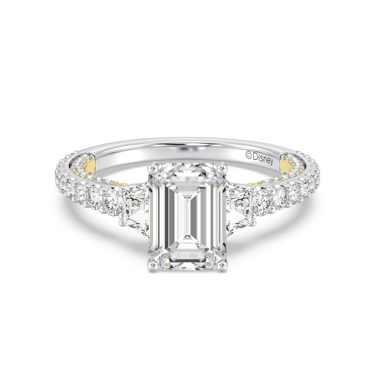 Enchanted Star Lab Grown Diamond And 14K Gold, Disney's Rapunzel Three Stone Engagement Ring