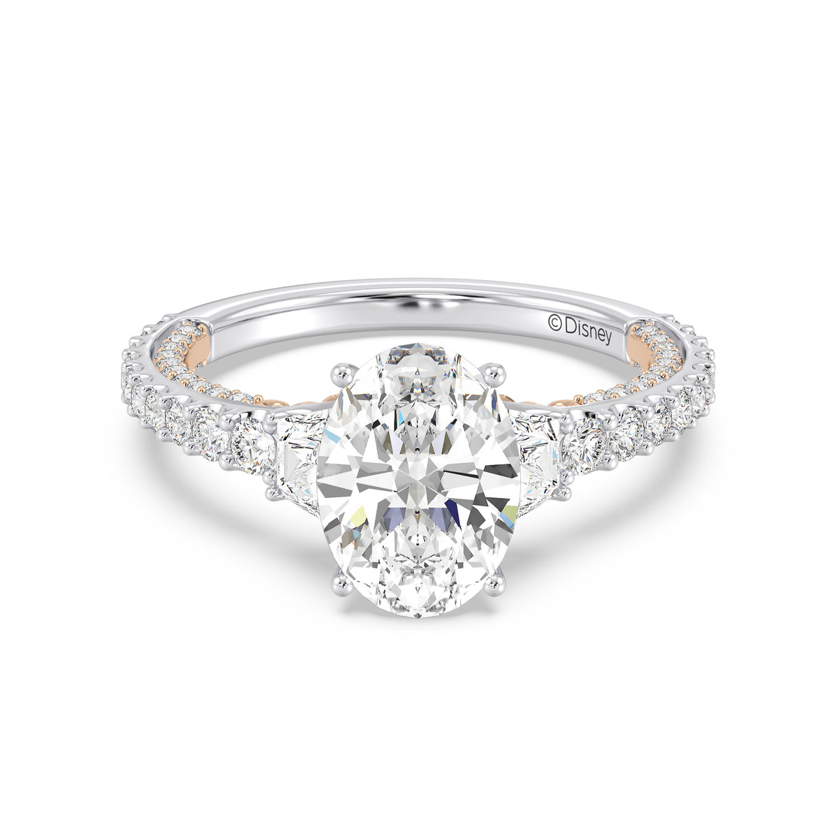 Enchanted Star Lab Grown Diamond And 14K Gold, Disney's Rapunzel Three Stone Engagement Ring