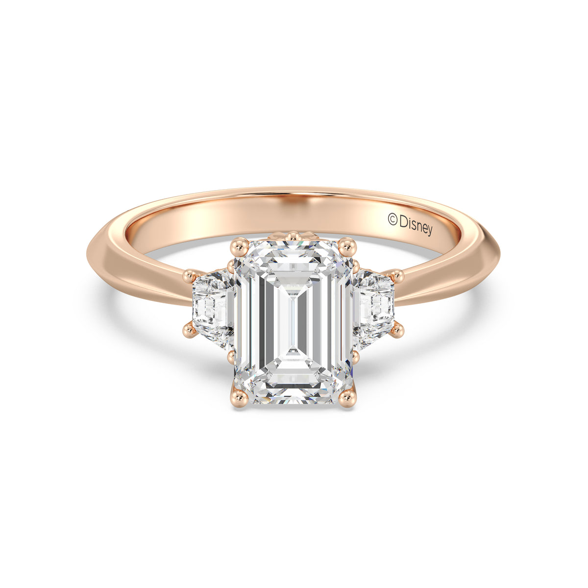 Enchanted Star Lab Grown Diamond And 14K Gold, Disney's Cinderella Three Stone Engagement Ring