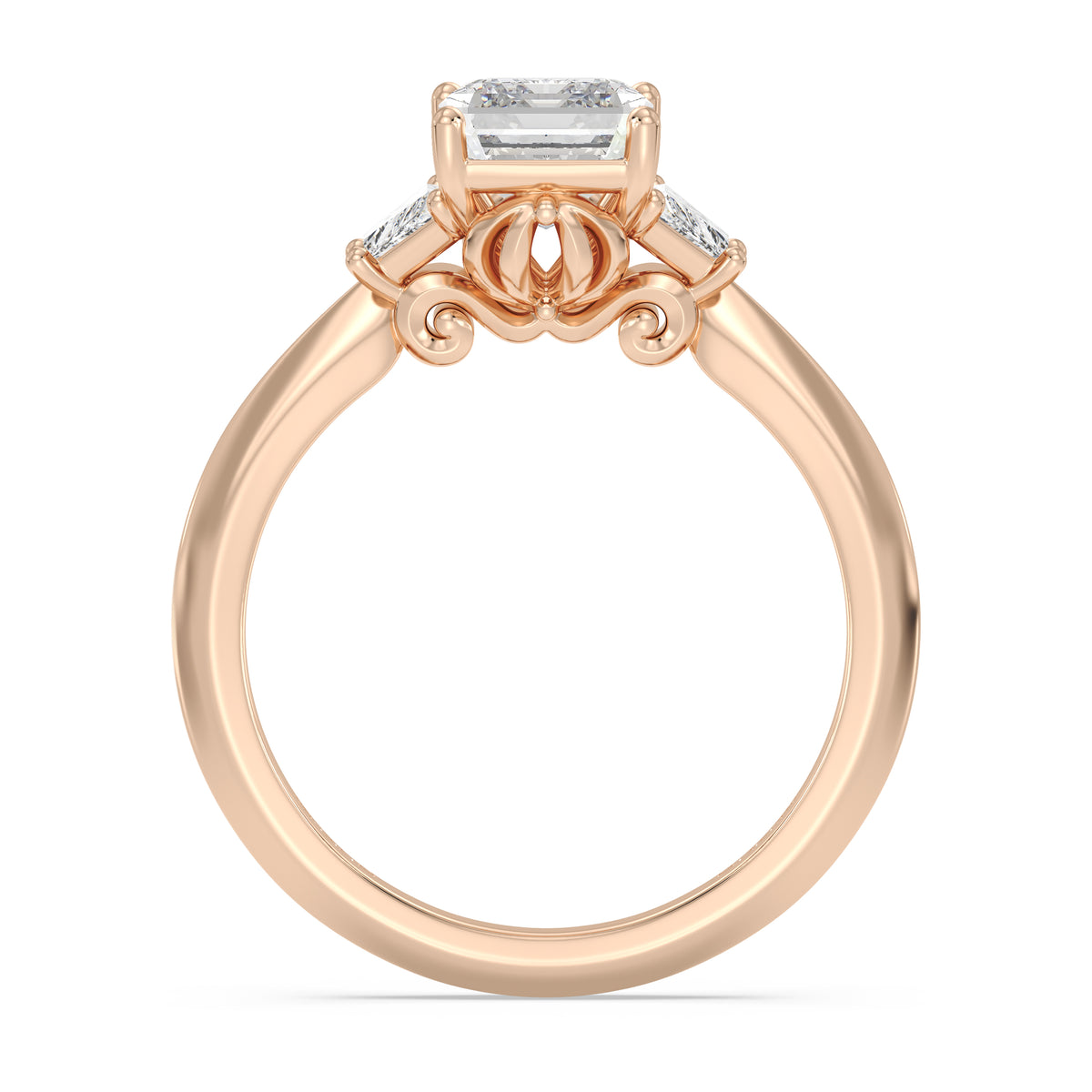Enchanted Star Lab Grown Diamond And 14K Gold, Disney's Cinderella Three Stone Engagement Ring