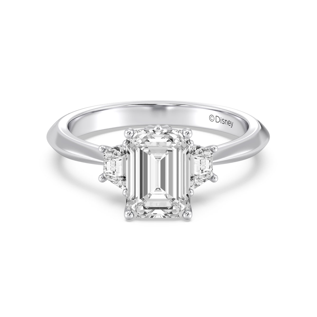Enchanted Star Lab Grown Diamond And 14K Gold, Disney's Cinderella Three Stone Engagement Ring