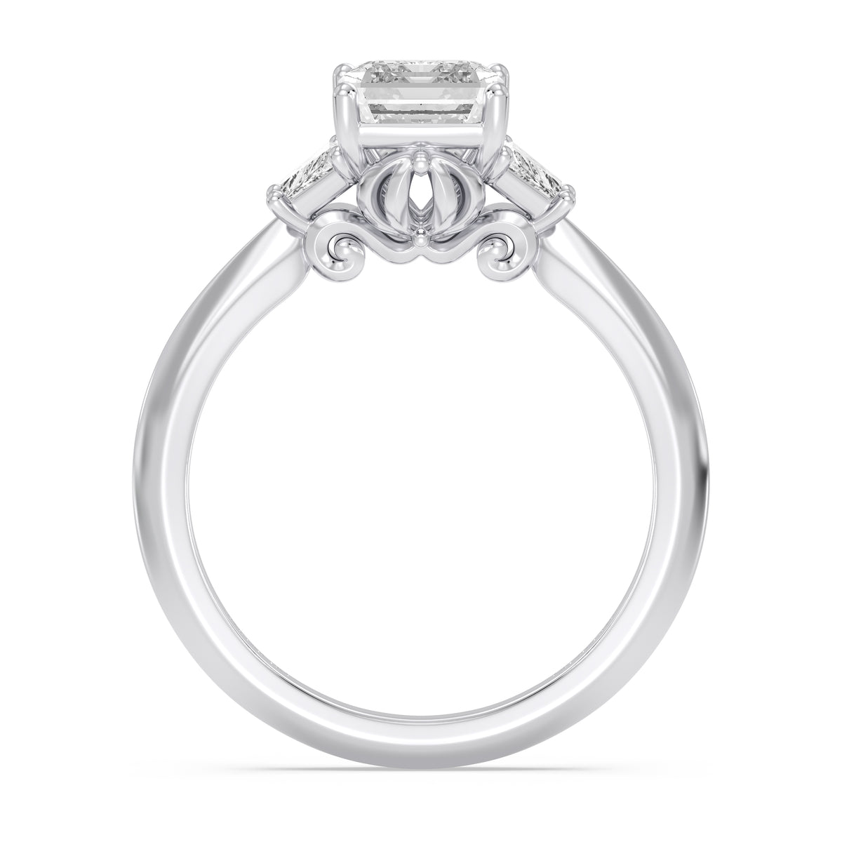 Enchanted Star Lab Grown Diamond And 14K Gold, Disney's Cinderella Three Stone Engagement Ring