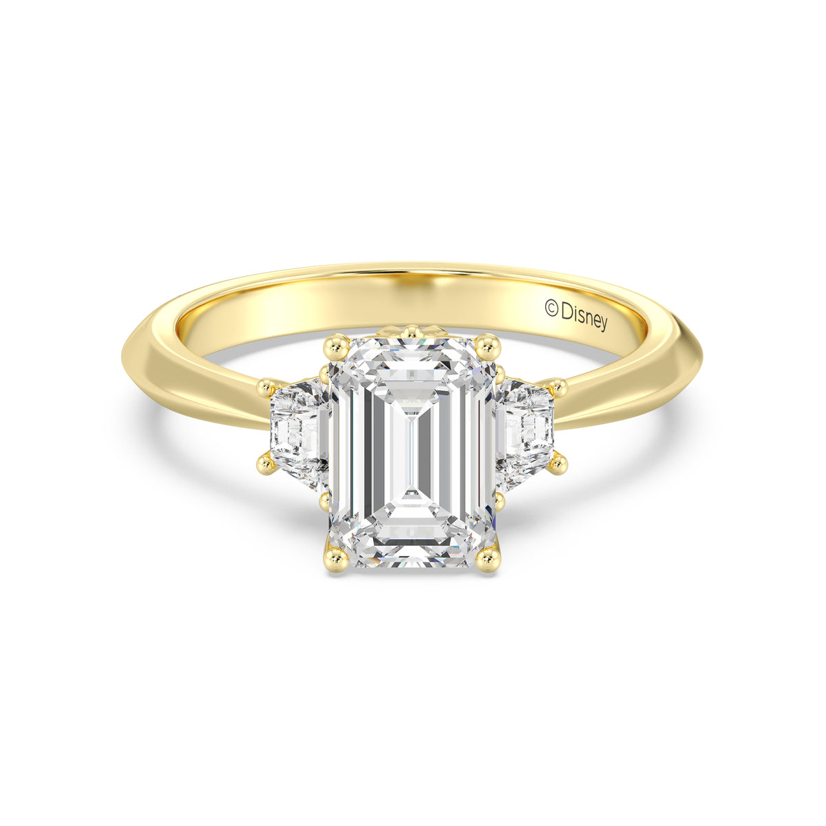 Enchanted Star Lab Grown Diamond And 14K Gold, Disney's Cinderella Three Stone Engagement Ring