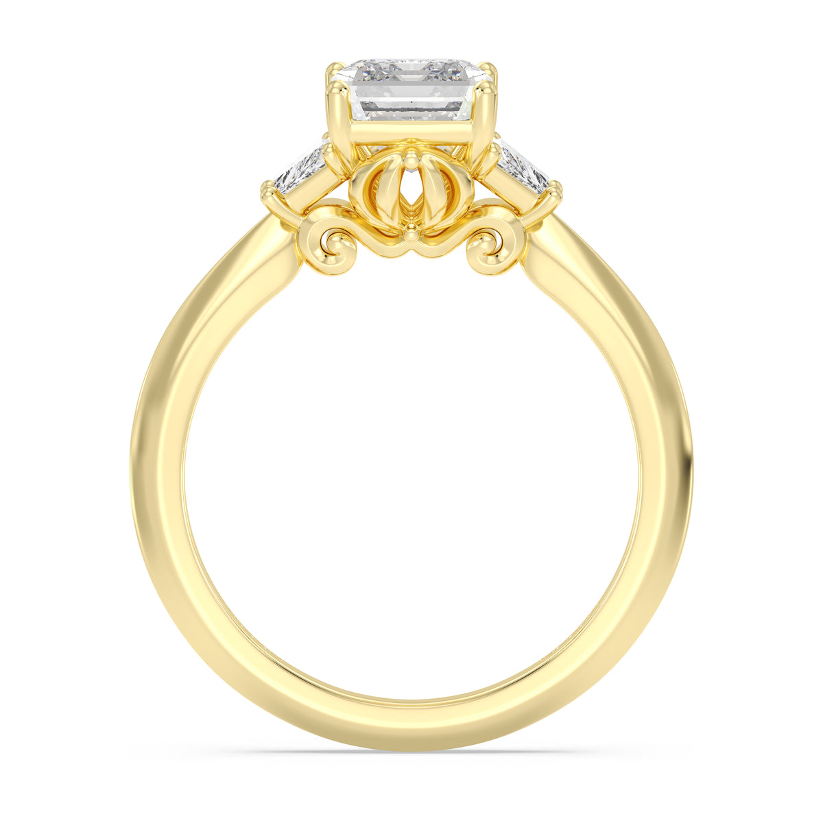 Enchanted Star Lab Grown Diamond And 14K Gold, Disney's Cinderella Three Stone Engagement Ring