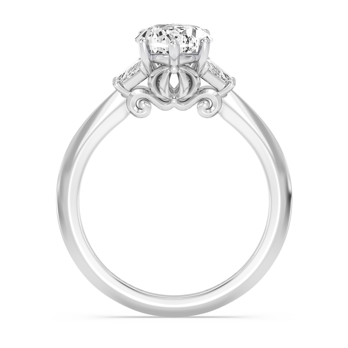 Enchanted Star Lab Grown Diamond And 14K Gold, Disney's Cinderella Three Stone Engagement Ring