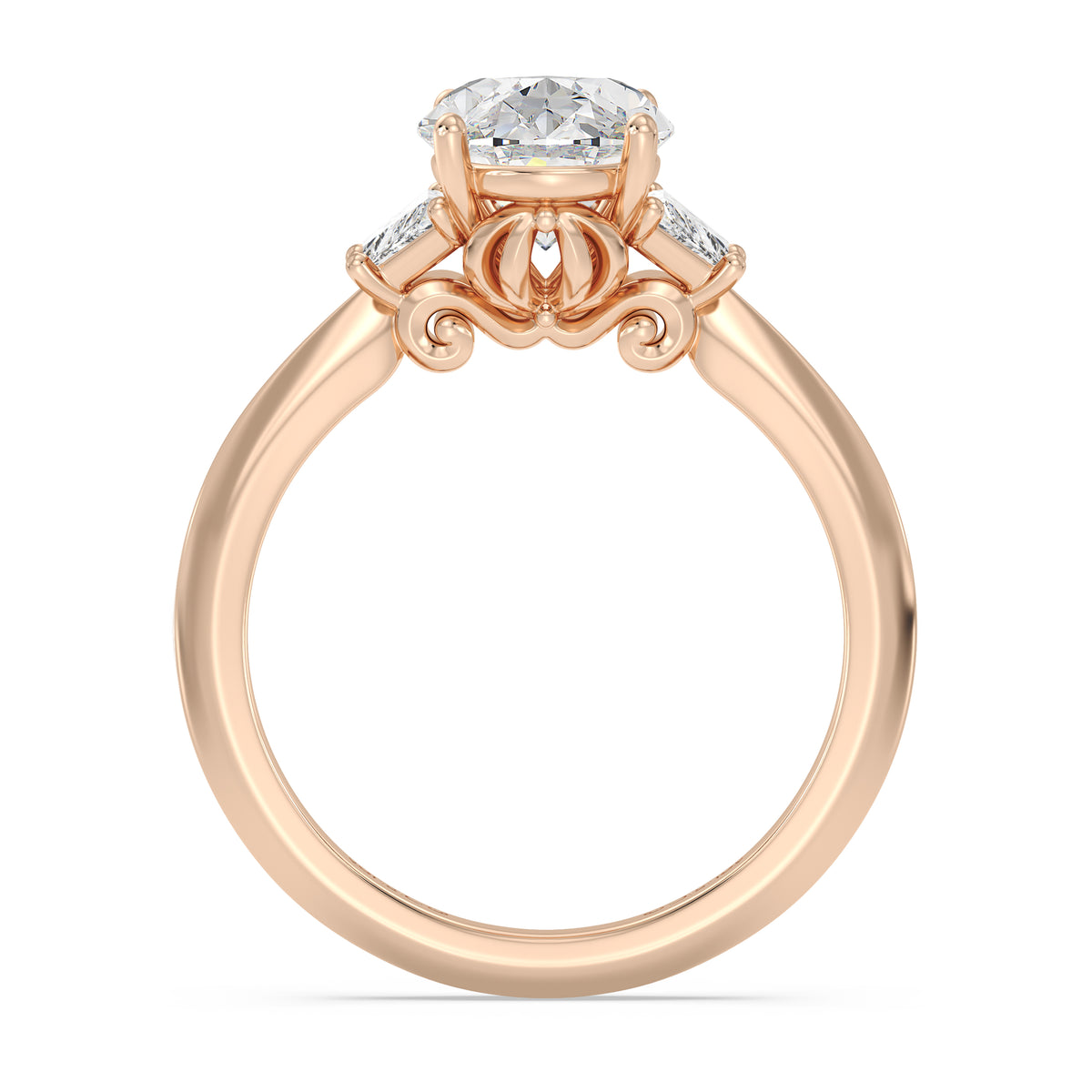 Enchanted Star Lab Grown Diamond And 14K Gold, Disney's Cinderella Three Stone Engagement Ring