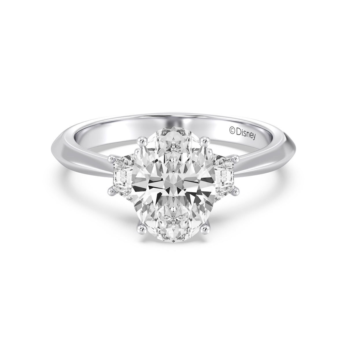 Enchanted Star Lab Grown Diamond And 14K Gold, Disney's Cinderella Three Stone Engagement Ring
