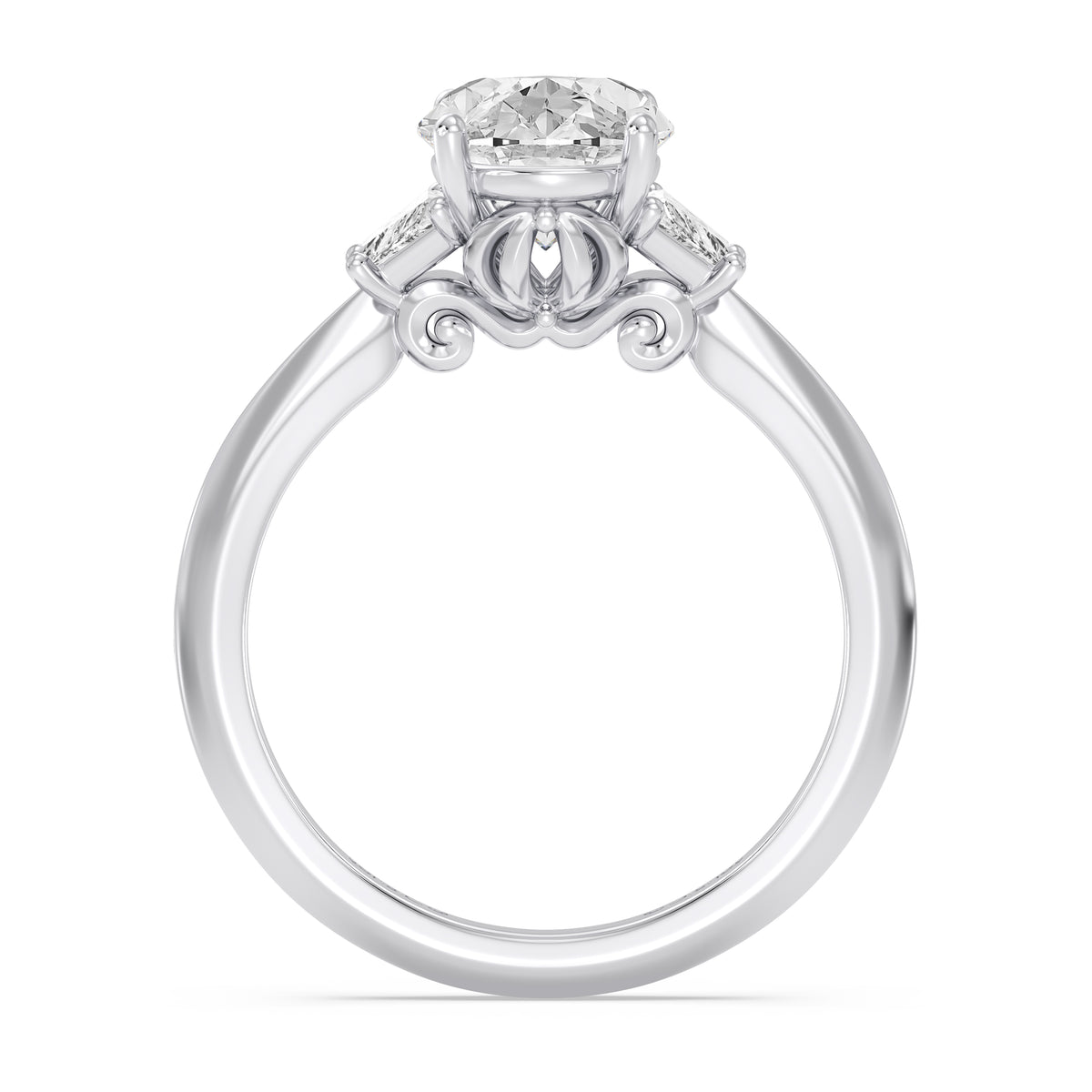 Enchanted Star Lab Grown Diamond And 14K Gold, Disney's Cinderella Three Stone Engagement Ring