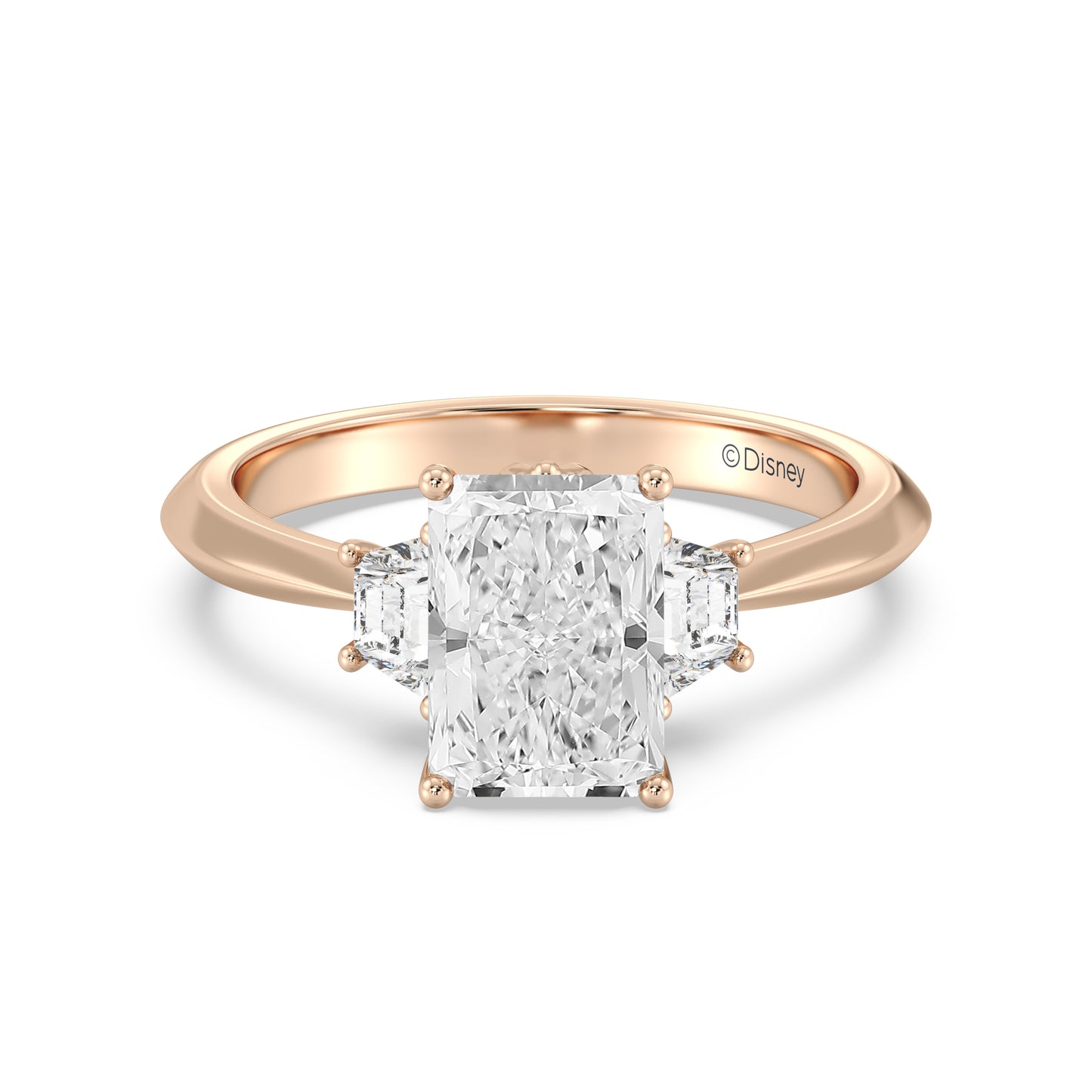 Enchanted Star Lab Grown Diamond And 14K Gold, Disney's Cinderella Three Stone Engagement Ring