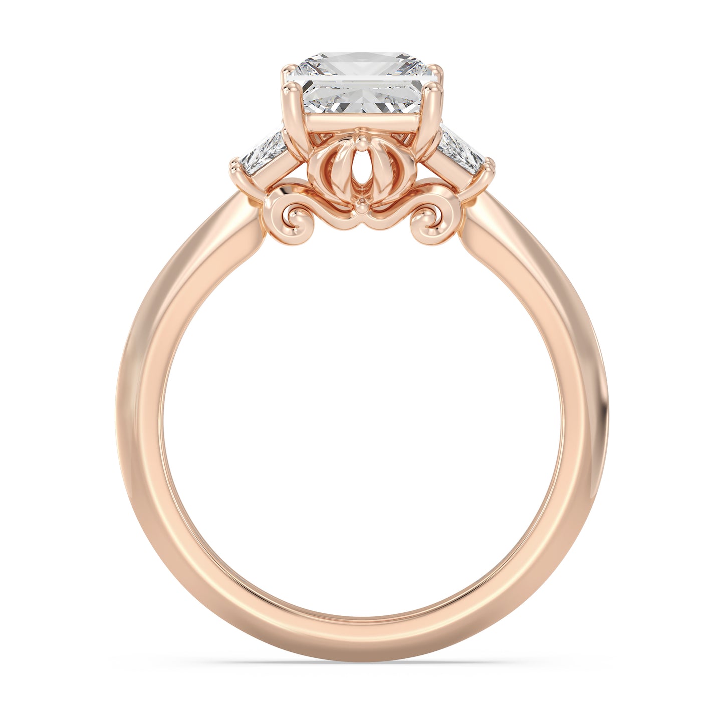 Enchanted Star Lab Grown Diamond And 14K Gold, Disney's Cinderella Three Stone Engagement Ring