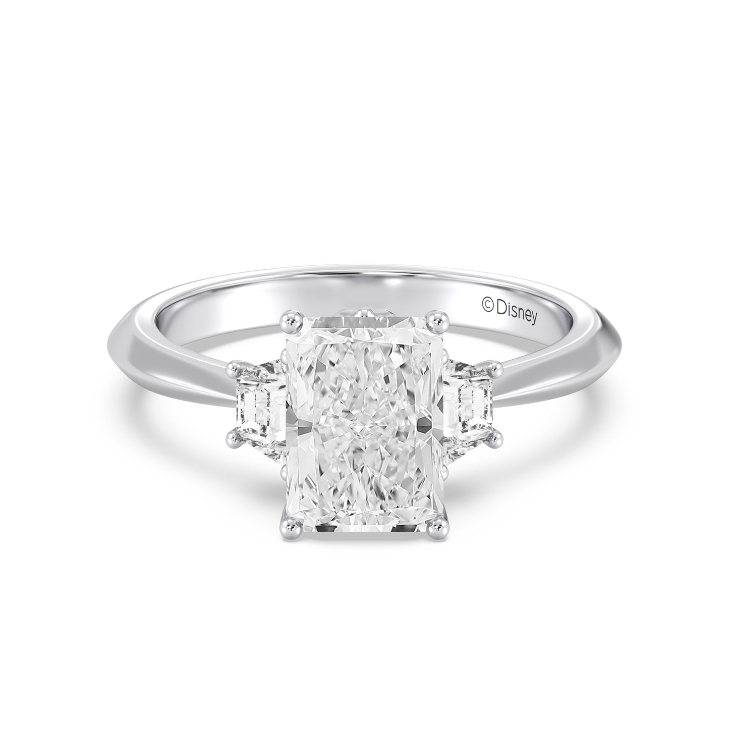 Enchanted Star Lab Grown Diamond And 14K Gold, Disney's Cinderella Three Stone Engagement Ring