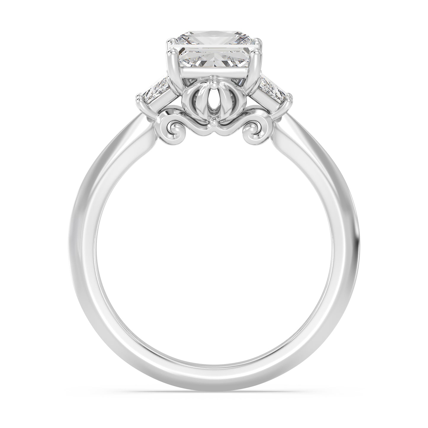 Enchanted Star Lab Grown Diamond And 14K Gold, Disney's Cinderella Three Stone Engagement Ring