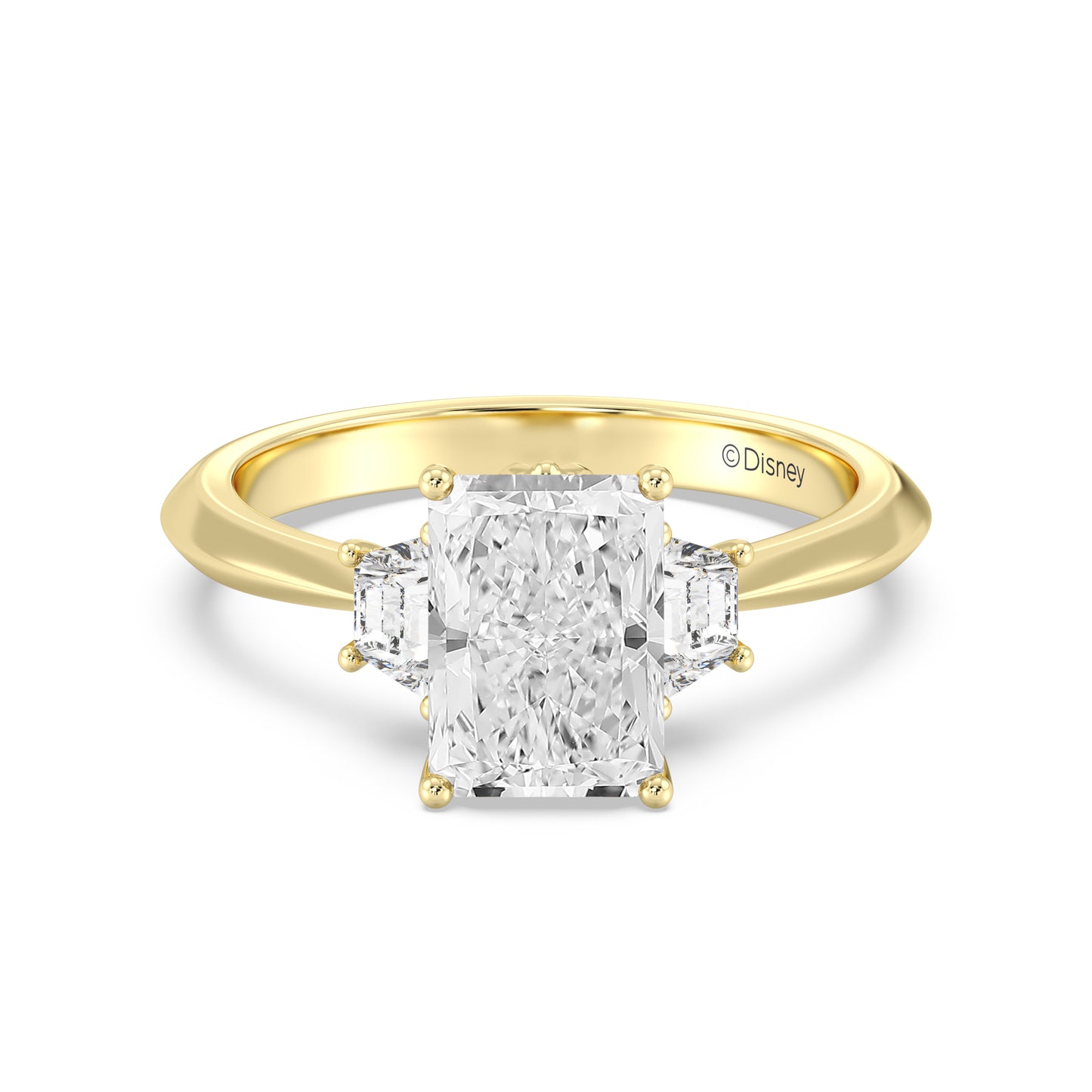 Enchanted Star Lab Grown Diamond And 14K Gold, Disney's Cinderella Three Stone Engagement Ring