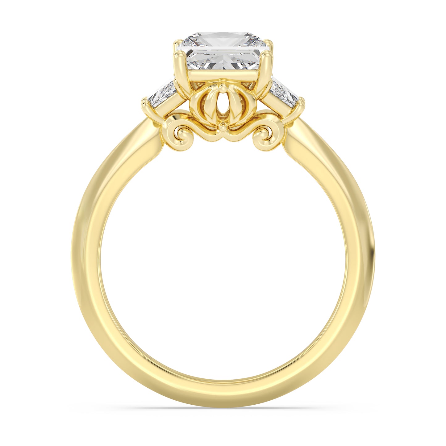 Enchanted Star Lab Grown Diamond And 14K Gold, Disney's Cinderella Three Stone Engagement Ring