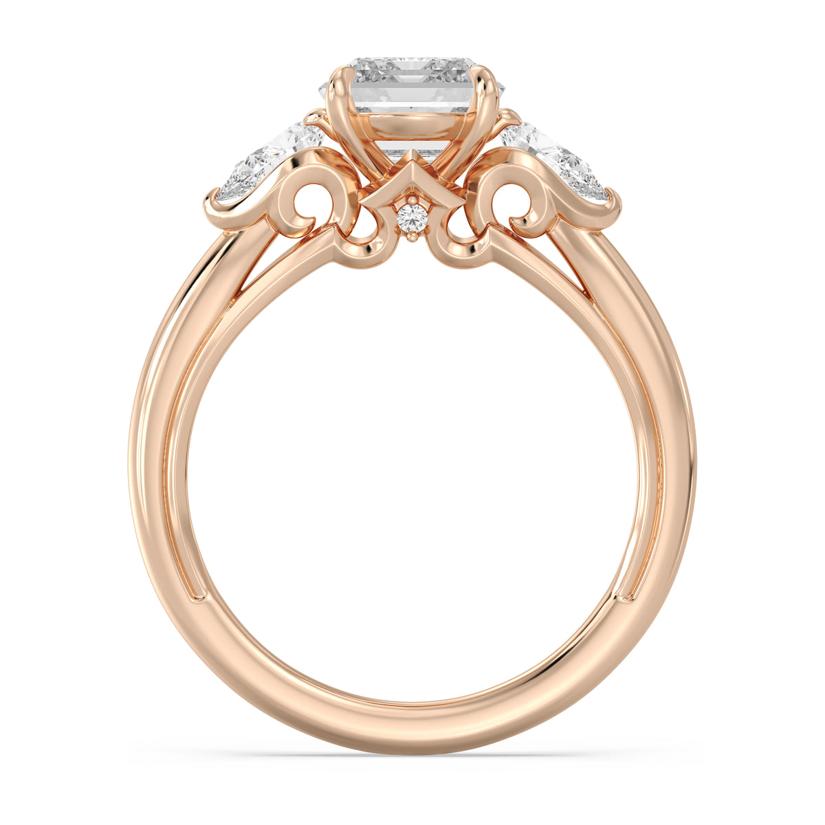 Enchanted Star Lab Grown Diamond And 14K Gold, Disney's Aurora Three Stone Engagement Ring