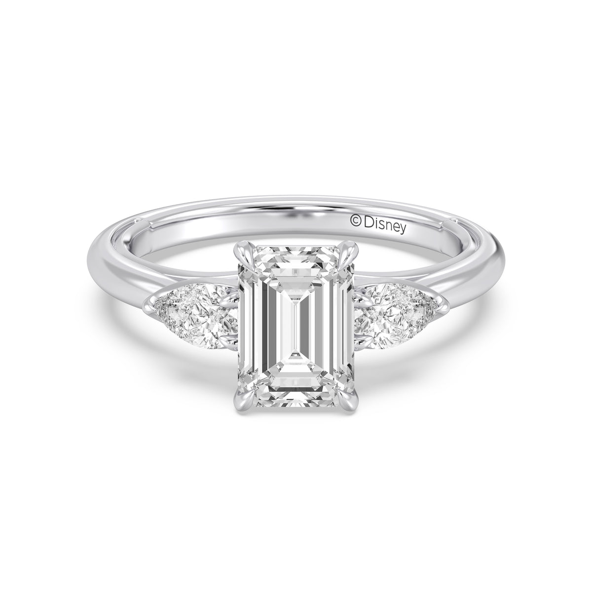 Enchanted Star Lab Grown Diamond And 14K Gold, Disney's Aurora Three Stone Engagement Ring