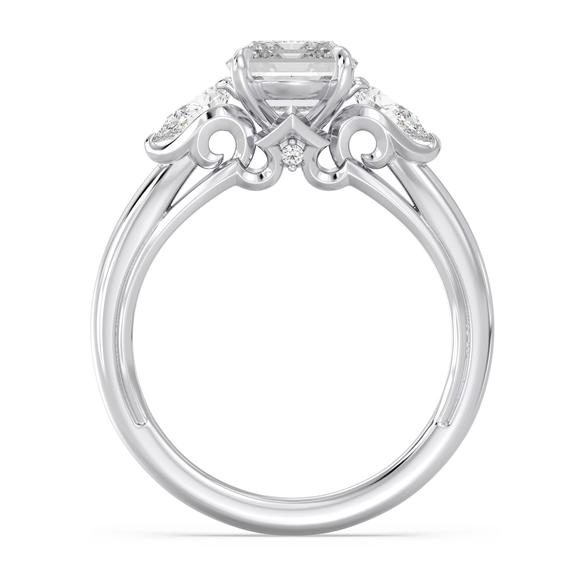 Enchanted Star Lab Grown Diamond And 14K Gold, Disney's Aurora Three Stone Engagement Ring