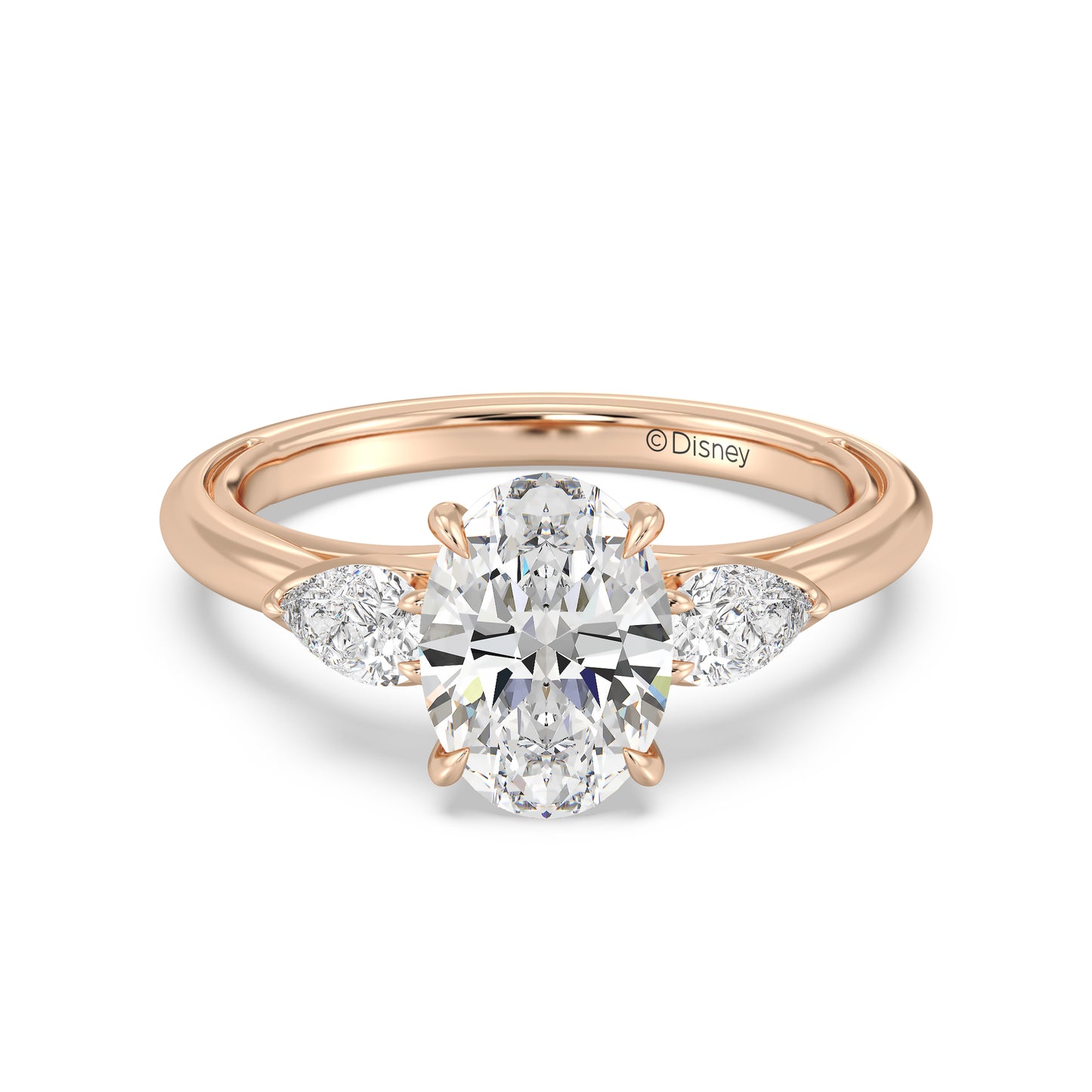 Enchanted Star Lab Grown Diamond And 14K Gold, Disney's Aurora Three Stone Engagement Ring