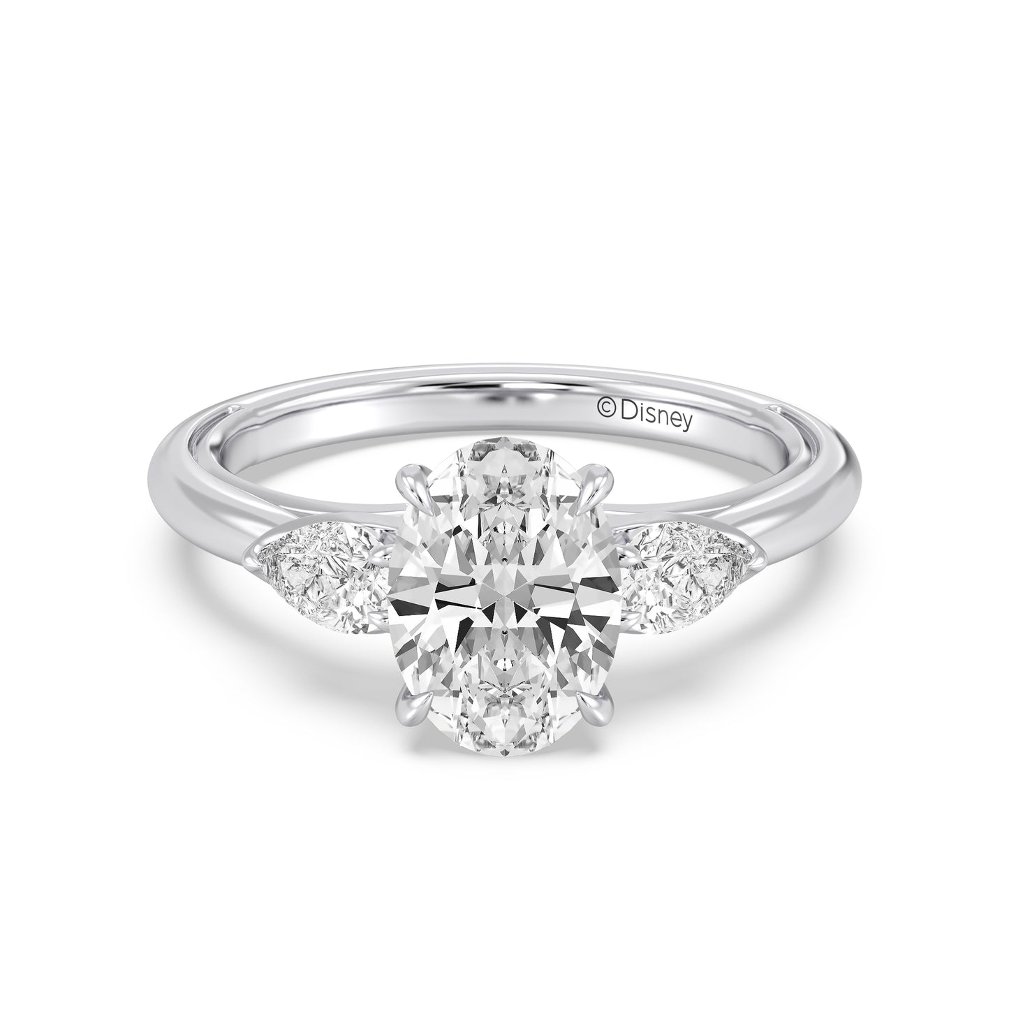 Enchanted Star Lab Grown Diamond And 14K Gold, Disney's Aurora Three Stone Engagement Ring