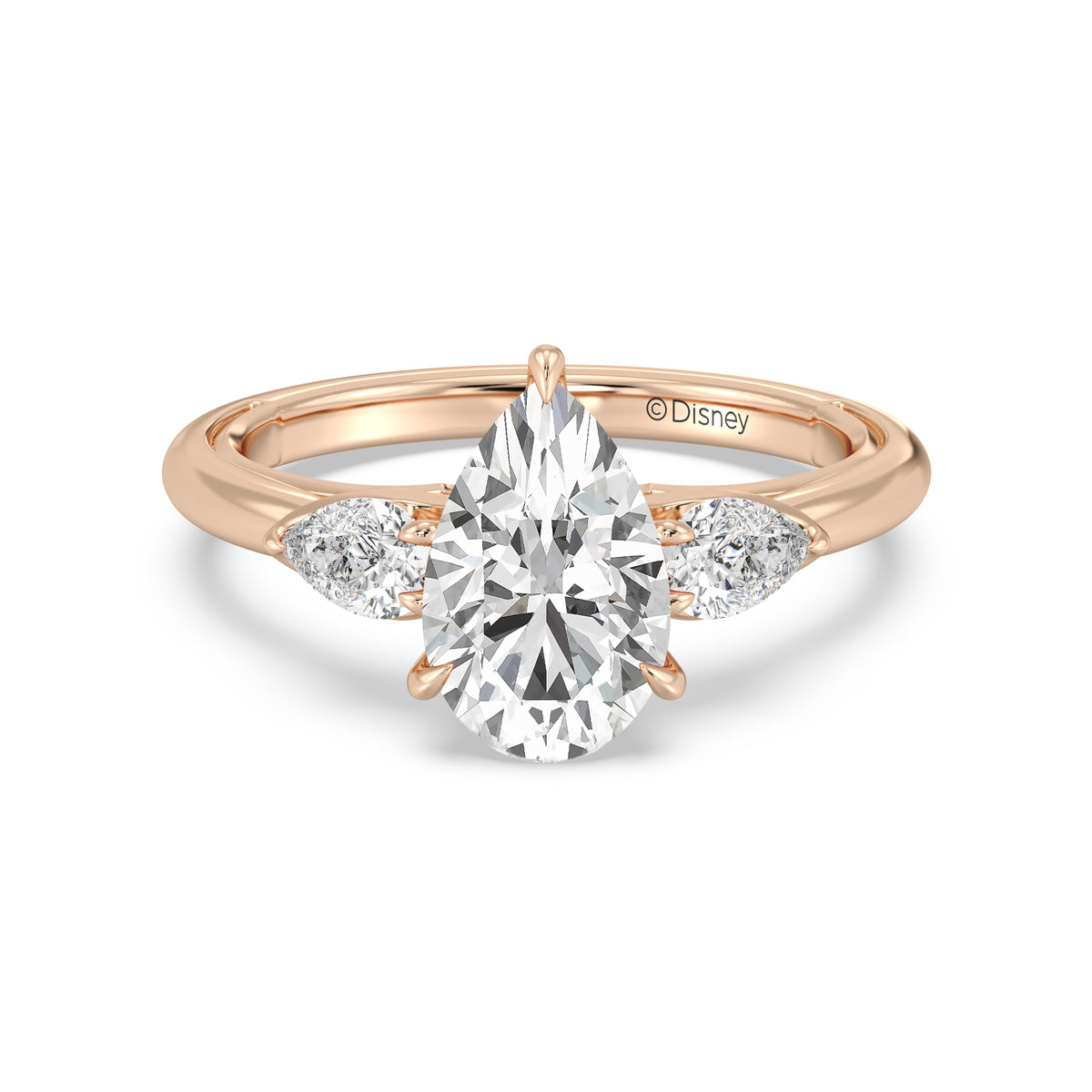Enchanted Star Lab Grown Diamond And 14K Gold, Disney's Aurora Three Stone Engagement Ring