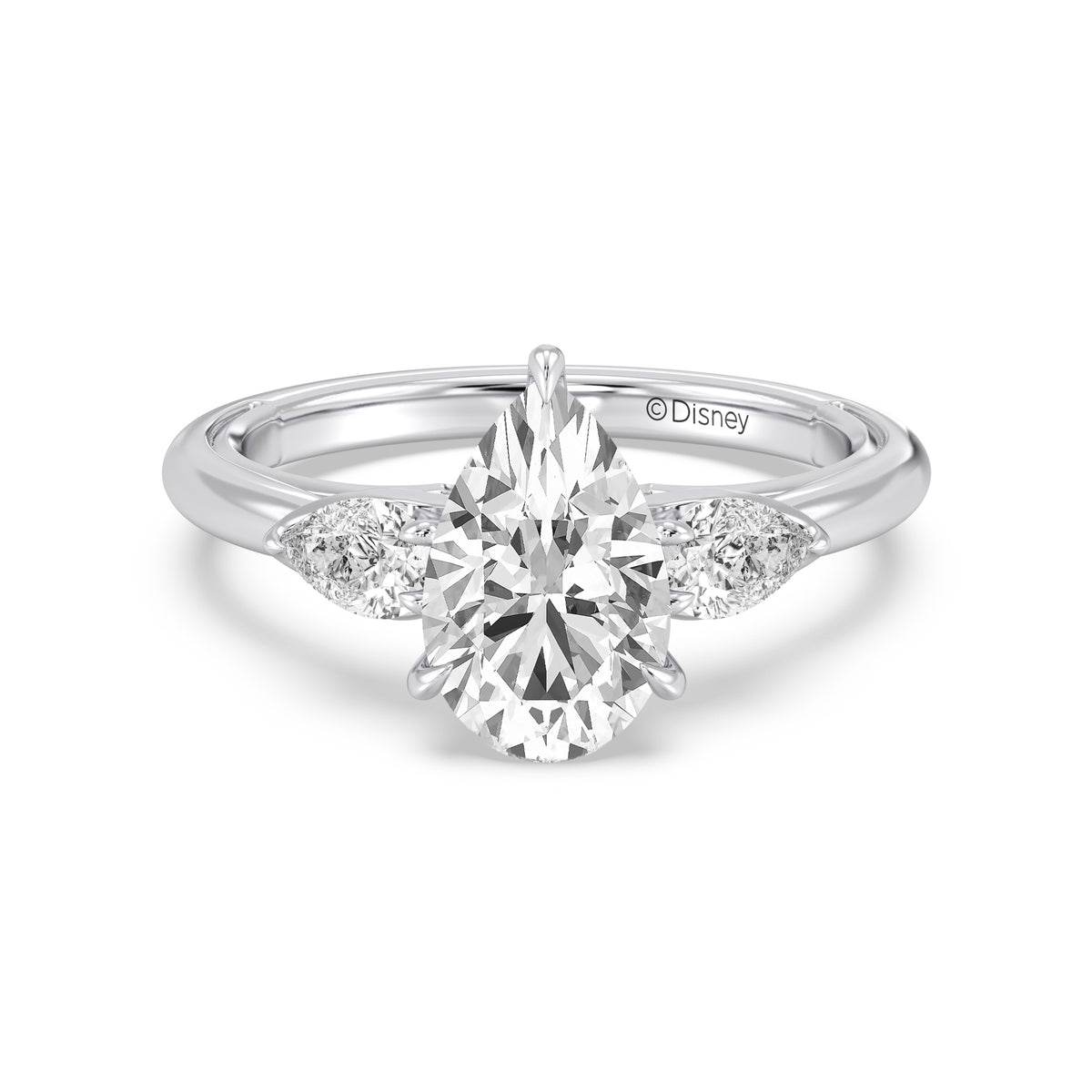 Enchanted Star Lab Grown Diamond And 14K Gold, Disney's Aurora Three Stone Engagement Ring