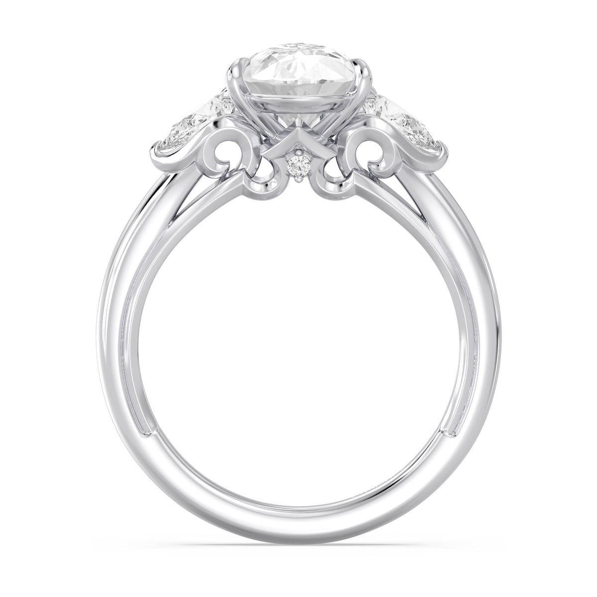 Enchanted Star Lab Grown Diamond And 14K Gold, Disney's Aurora Three Stone Engagement Ring