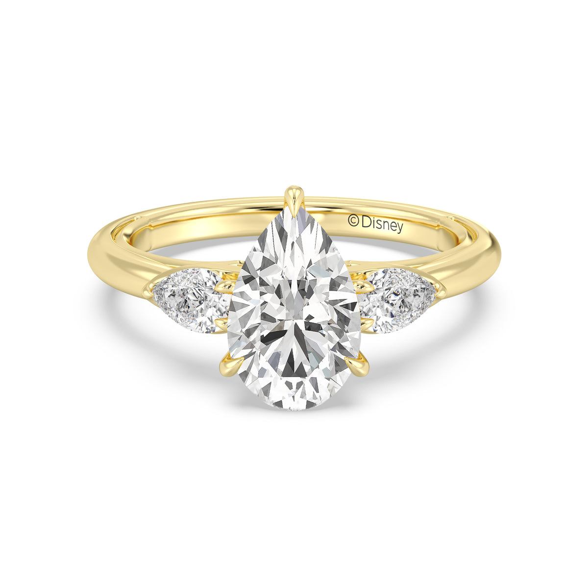 Enchanted Star Lab Grown Diamond And 14K Gold, Disney's Aurora Three Stone Engagement Ring