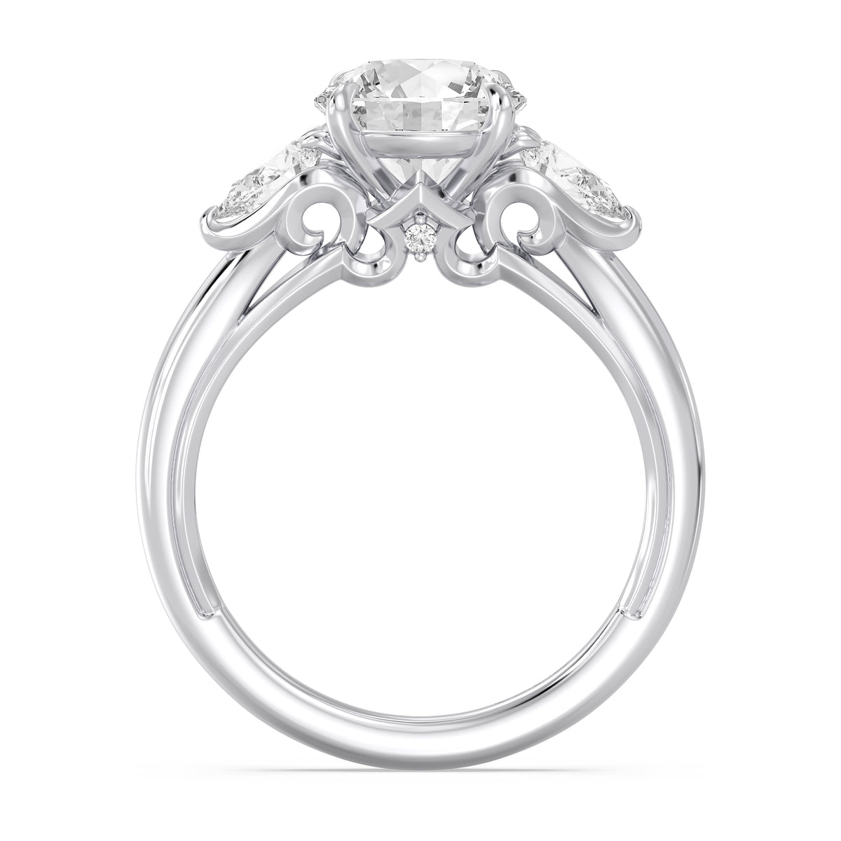 Enchanted Star Lab Grown Diamond And 14K Gold, Disney's Aurora Three Stone Engagement Ring