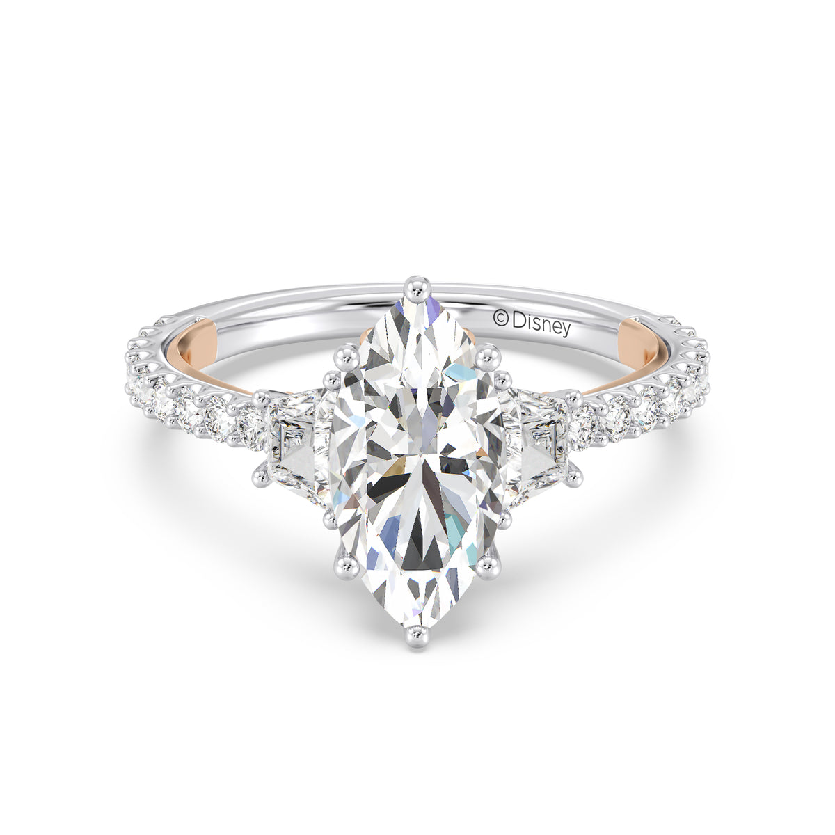 Enchanted Star Lab Grown Diamond And 14K Gold, Disney's Ariel Shell Engagement Ring