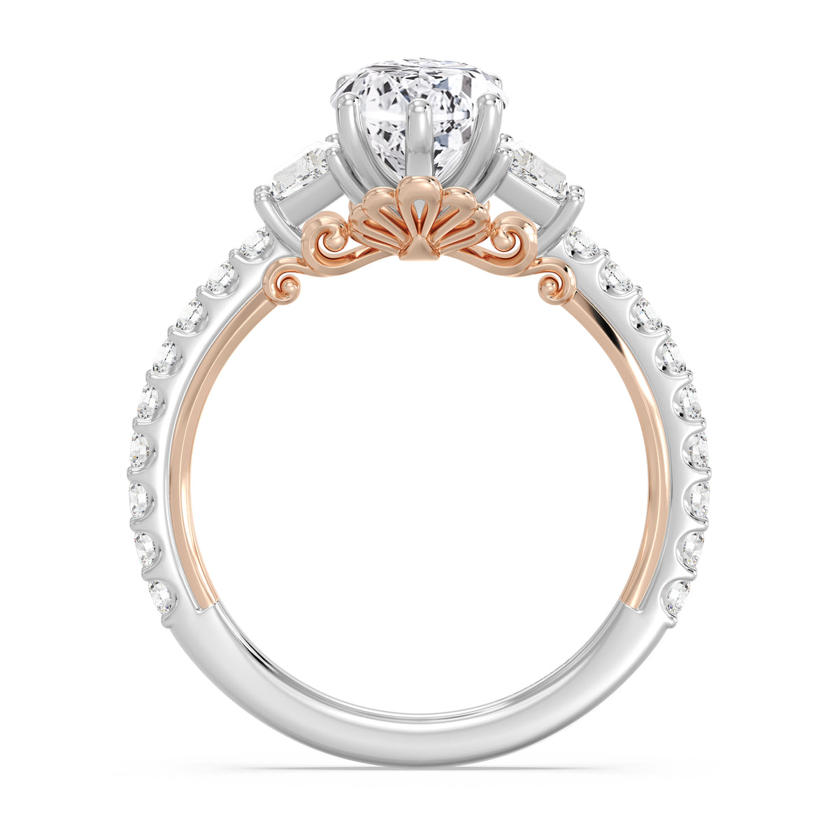 Enchanted Star Lab Grown Diamond And 14K Gold, Disney's Ariel Shell Engagement Ring