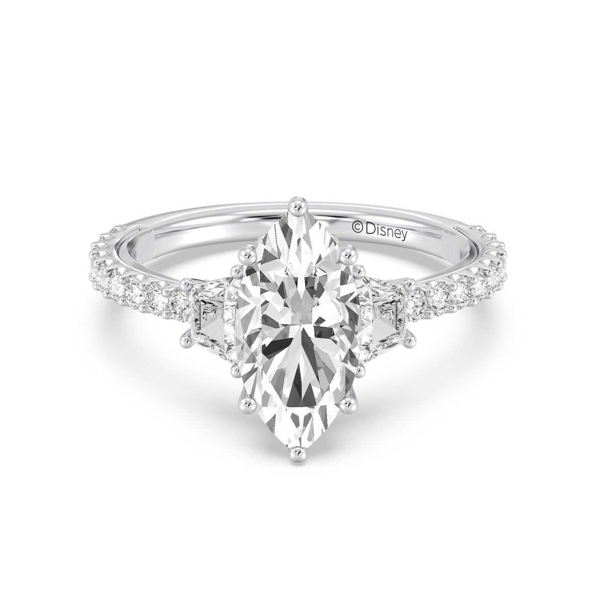 Enchanted Star Lab Grown Diamond And 14K Gold, Disney's Ariel Shell Engagement Ring