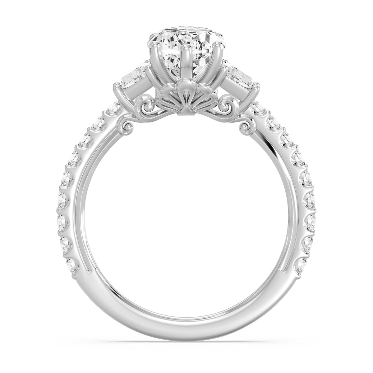 Enchanted Star Lab Grown Diamond And 14K Gold, Disney's Ariel Shell Engagement Ring