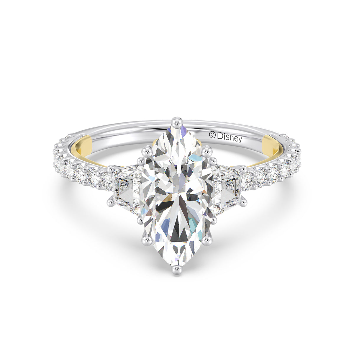 Enchanted Star Lab Grown Diamond And 14K Gold, Disney's Ariel Shell Engagement Ring