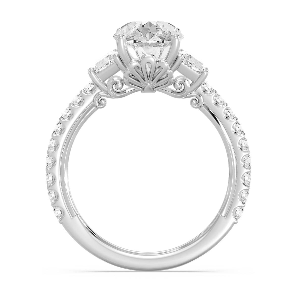 Enchanted Star Lab Grown Diamond And 14K Gold, Disney's Ariel Shell Engagement Ring
