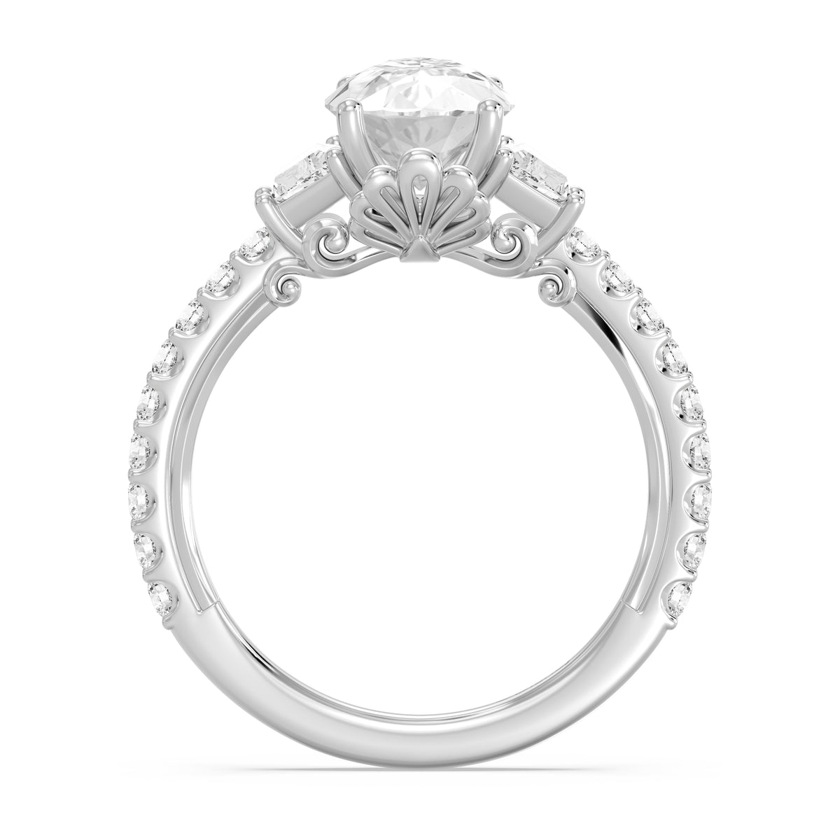 Enchanted Star Lab Grown Diamond And 14K Gold, Disney's Ariel Shell Engagement Ring