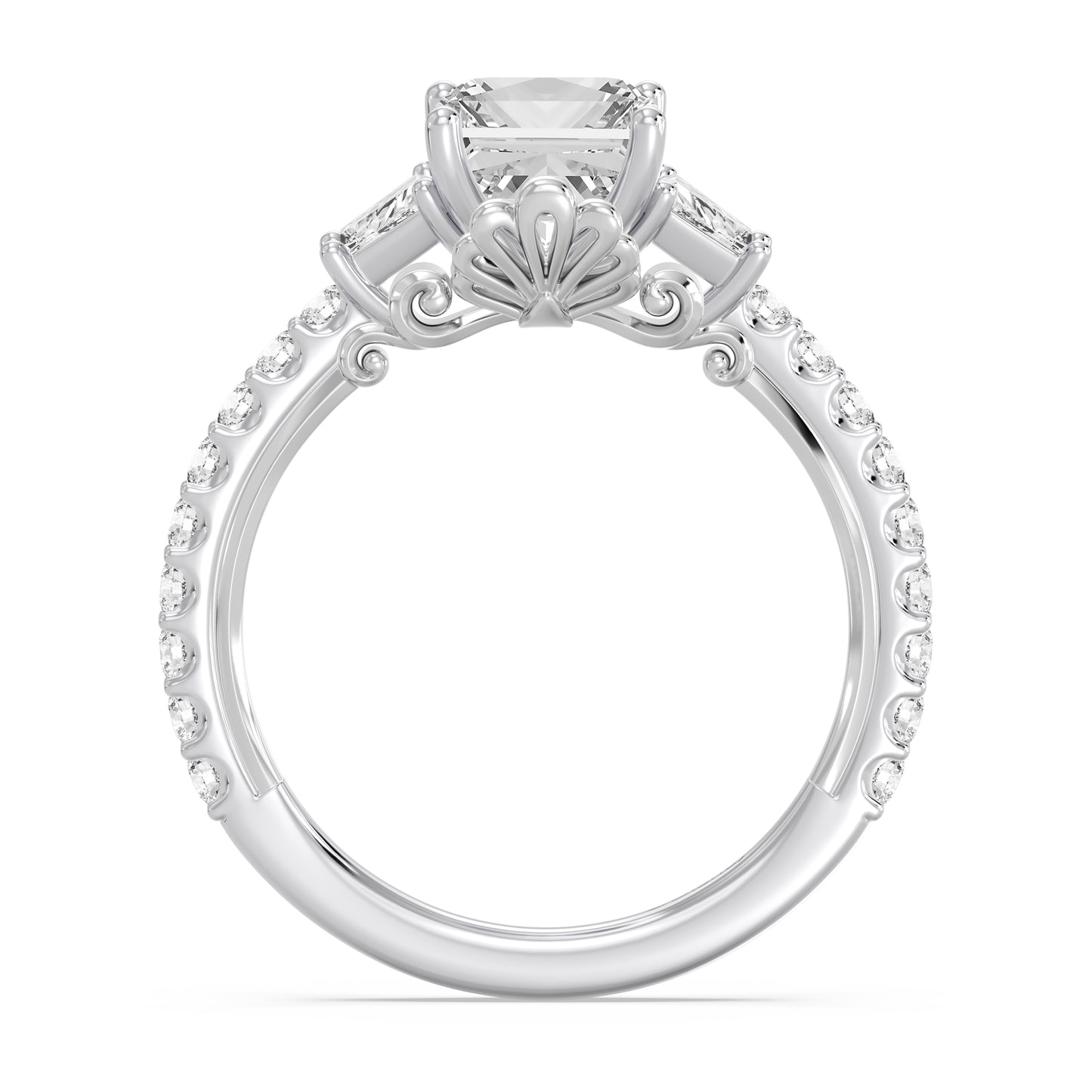 Enchanted Star Lab Grown Diamond And 14K Gold, Disney's Ariel Shell Engagement Ring
