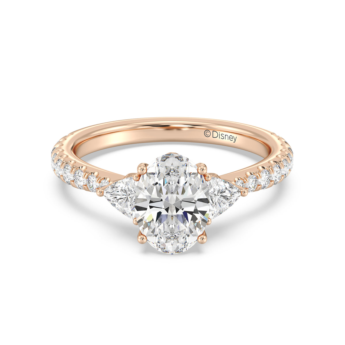 Enchanted Star Lab Grown Diamond And 14K Gold, Disney's Rapunzel Three Stone Engagement Ring